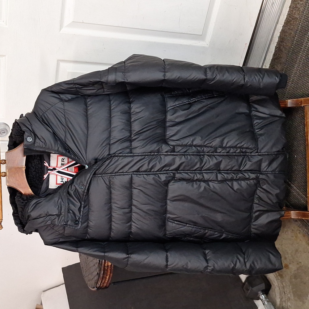 Hunter Original Mens Puffer Coat, Insulated, H2O Resistant, Zip, Hooded, Men XL